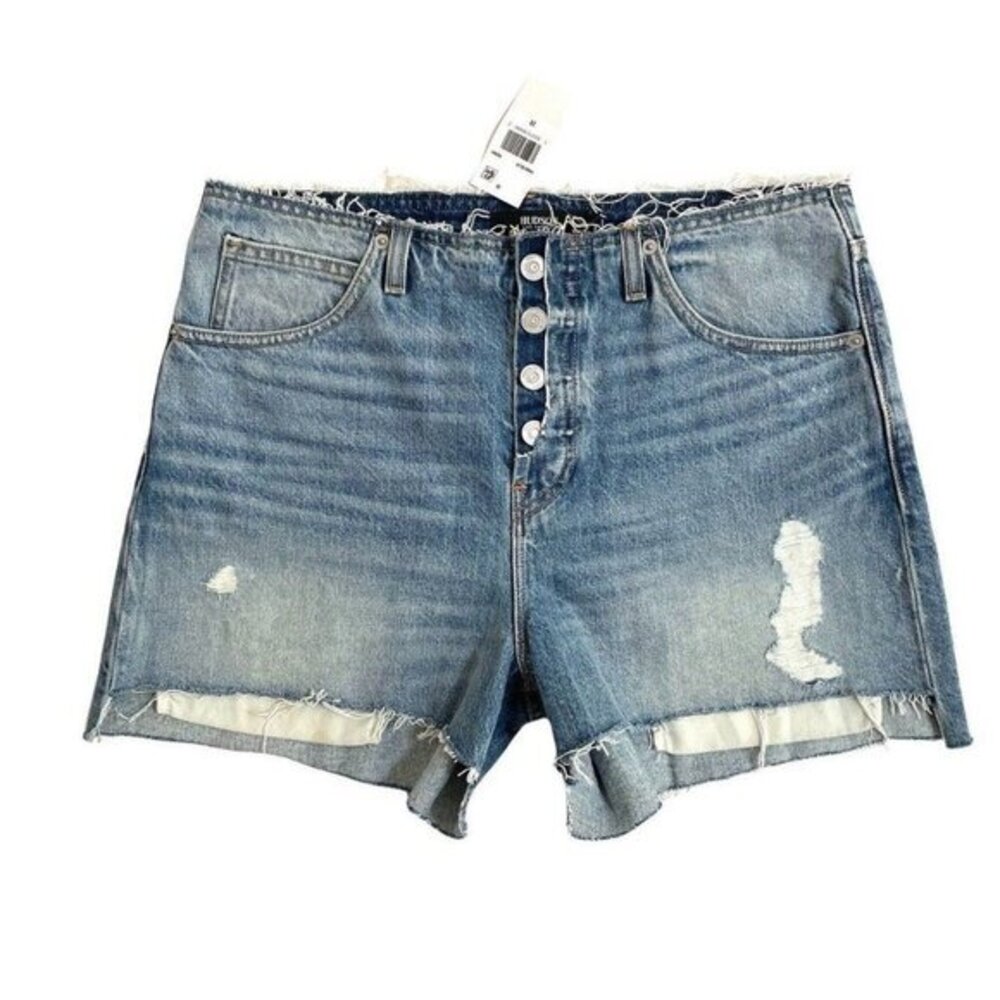 Hudson Jeans Sloane Shorts Step Hem Distressed in Ritual Wash SZ 28 NWT $195